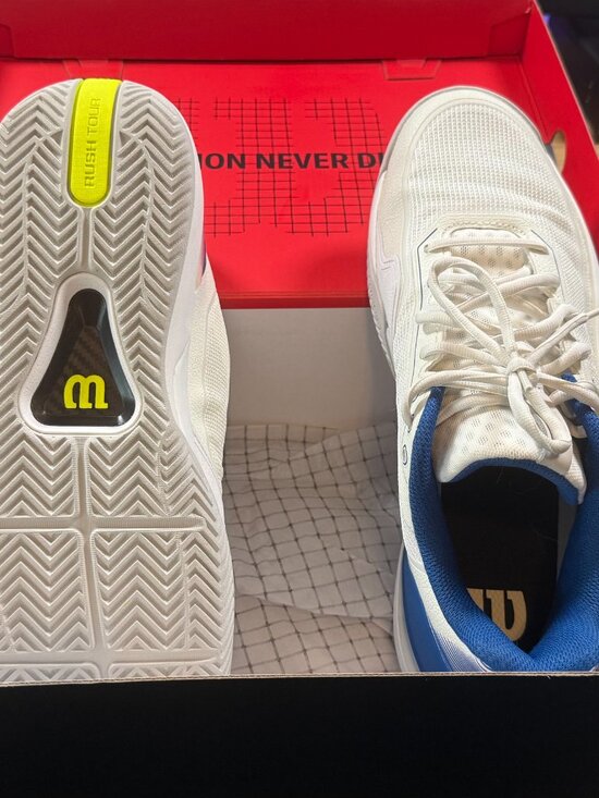Wilson Rush Tour 5 Tennis Shoes • White/Deja Vu Blue • Size 10 • Tried On Once main image 6